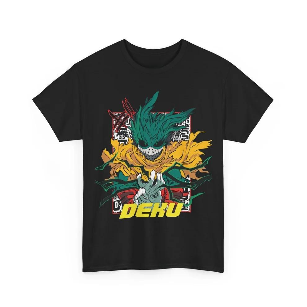 My Hero Academy Dark Deku Vigilante Aura Cotton Tshirt Men and Women Anime Style Fashion Comfortable Casual Short Sleeved Shirt