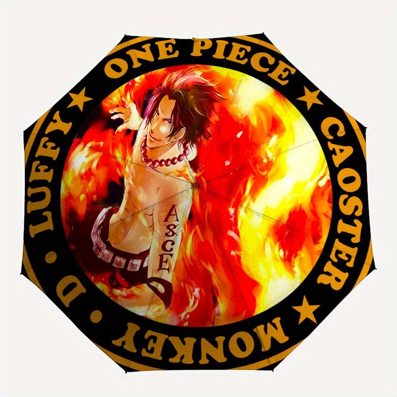 ONE PIECE Monkey D. Luffy Caoster T-ShirtUmbrella, Portable 3-Fold Compact Umbrella for Men & Women Gift