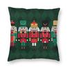 Nutcracker Doll Print Sofa Cushion Cover Pillowcase Home Decoration Party Car Bedding