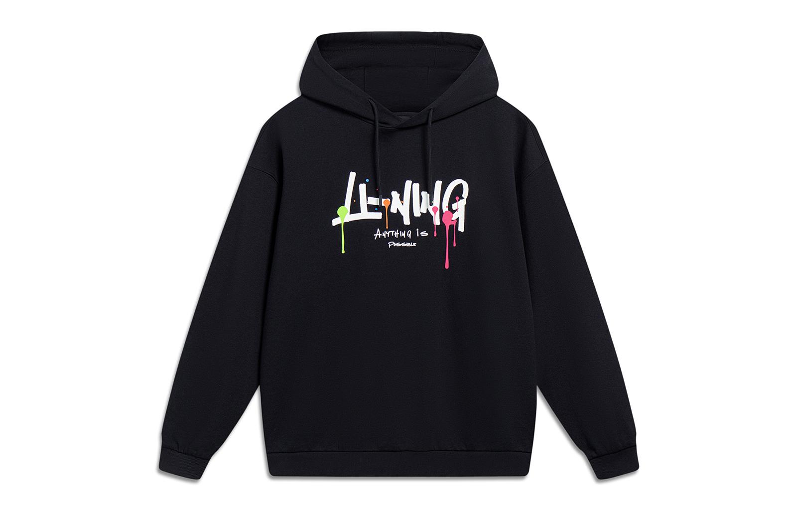 Свитшот из коллекции спортивной моды Li Ning, унисекс, черный, AWDT559-2 M
