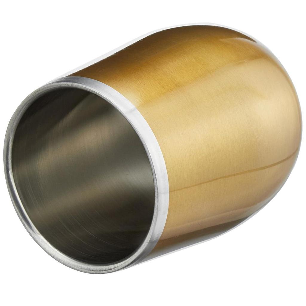 Nerezový termohrnek | Hrnček na kávu | Dvojstenný, potu odolný s viečkom na pitie na horúce a studené nápoje | Schválený BIS | 300 ml (Zlatý povrch)