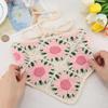 Flower Triangular HairScarf Knitted Small Square Scarf Ins Women's Headscarf  for Autumn