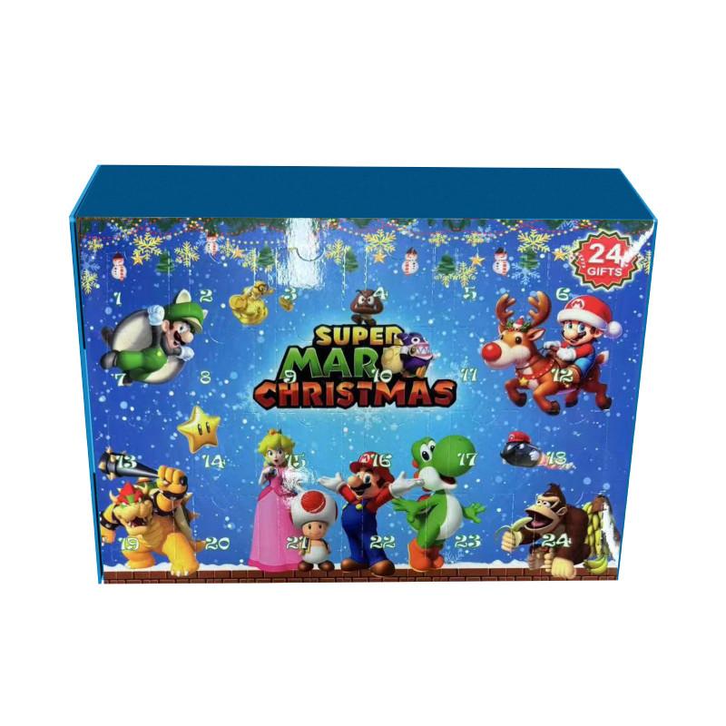 Decorazione Natalizia in Resina di Super Mario con Espositore a 24 Scomparti per Casa, Giardino, Eventi