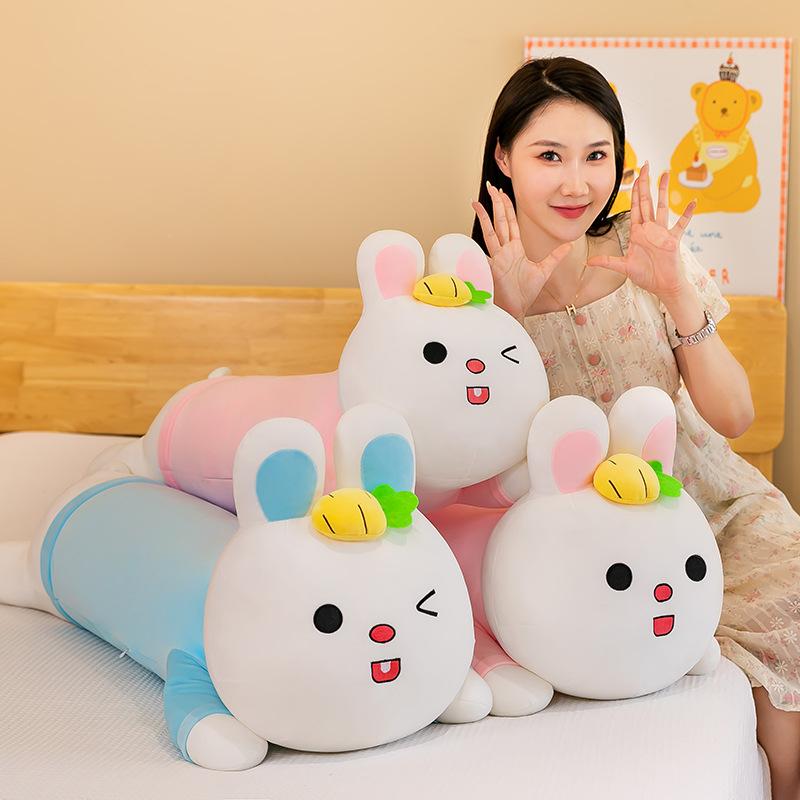 New Party Radish Rabbit Plush Toy Large Female Leg Sleeping Leg Throw Pillow Doll Birthday