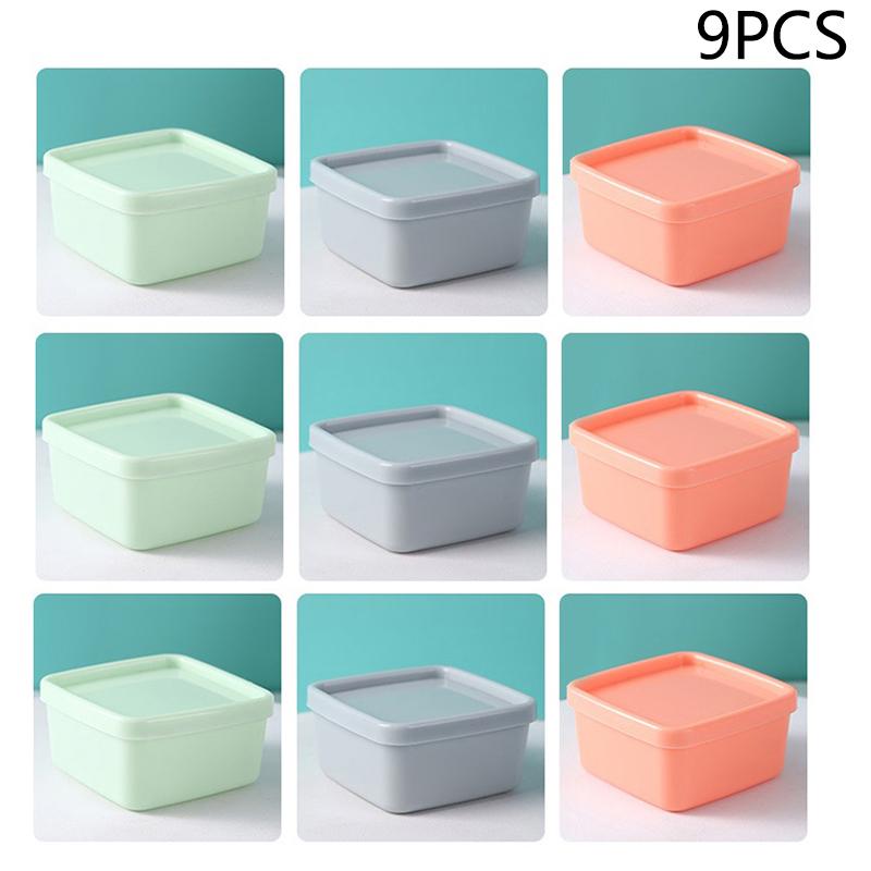 8/9ks Mini stlačovací lahvička do svačinového boxu Plastové nádobky na koření Kečup Salátová zálivka Piknik Přenosné Nádoby na bonbóny Svačinu Ořechy