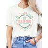 Women's Spanish Alphabet Print T-Shirt - Spanish Language Learning, Casual Short Sleeve Round Neck Blouse for Spanish Class & Casual Attire