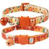 Thanksgiving Cat Collar,Pack of 2 Kitten Collar with Bell