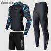 Herren UV-Schutz Rash Guard Set Langarm Schnelltrocknend Badeanzug Surfen Schnorcheln Tauchen Schwimmen