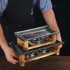 Heavy-Duty Rectangular Iron Grill Pan with Non-Stick Surface for BBQ, Grilled Fish, and Dry Pot Cooking