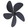 Náhradní lopatka ventilátoru krbu Lopatka z hliníkové slitiny Černá Univerzální lopatka ventilátoru kamen 5 lopatek