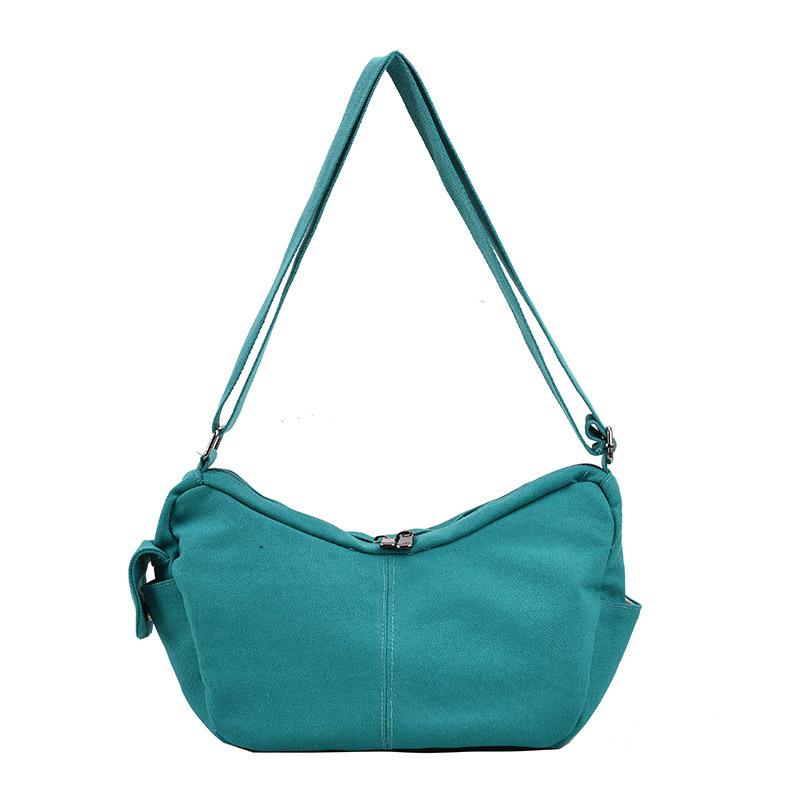 

Simple washed canvas shoulder solid color messenger bag women s mobile phone bag new spring and summer fashion women s bag