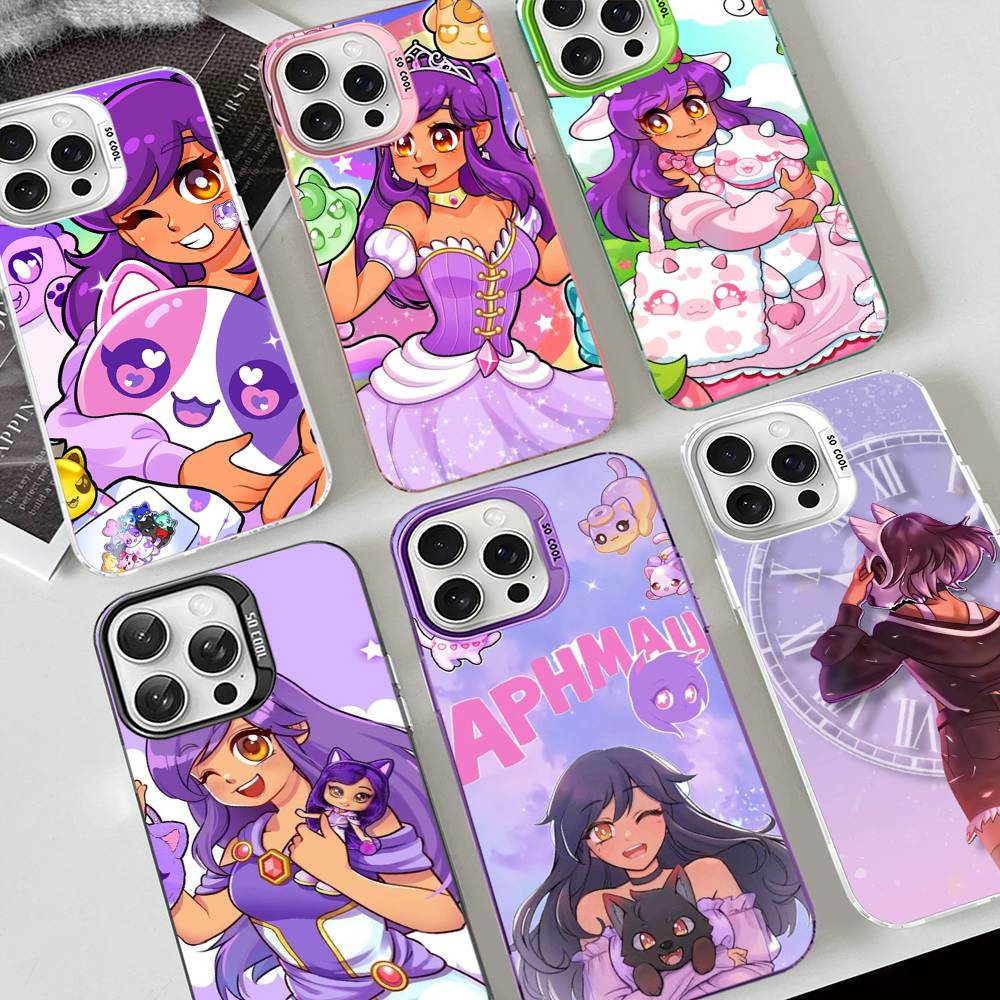 Aphmau Cute Girl Funny Phone Case For IPhone 16 15 14 13 12 11 17 Pro MAX Plus Pro Matte Shockproof Cover