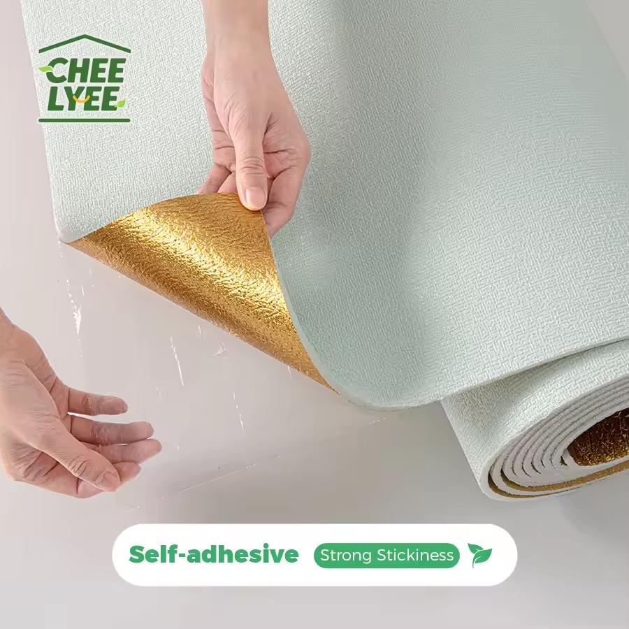 Samoprzylepna tapeta DIY tapeta lniana dekoracja ściany w salonie samoprzylepna naklejka ścienna wersja pogrubiona sui