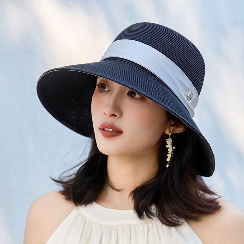 Urlaub Strohhut Damen Sommer Sonnenhut Seaside Reise Strandhut Sonnenhut