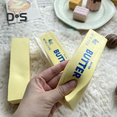 Butterstab-Aufstehspielzeug zum Quetschen, realistisches Design, umweltfreundlich, geruchsneutral, wiederverwendbar, Stressabbau, weiches Zappelspielzeug für Kinder und Erwachsene
