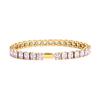 Multi-colored fashionable 4mm wide tennis chain, zircon sparkling hip-hop style exquisite jewelry bracelet for men and women