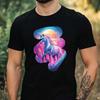 Men's T-Shirt Holographic Unicorn Motif Cotton Size XS To 5XL