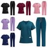 Gesundheitswesen Rosa Klinische Uniform Weiche Krankenhaus Arzt Krankenschwester Uniform Frau Apotheke Arbeitskleidung Mund