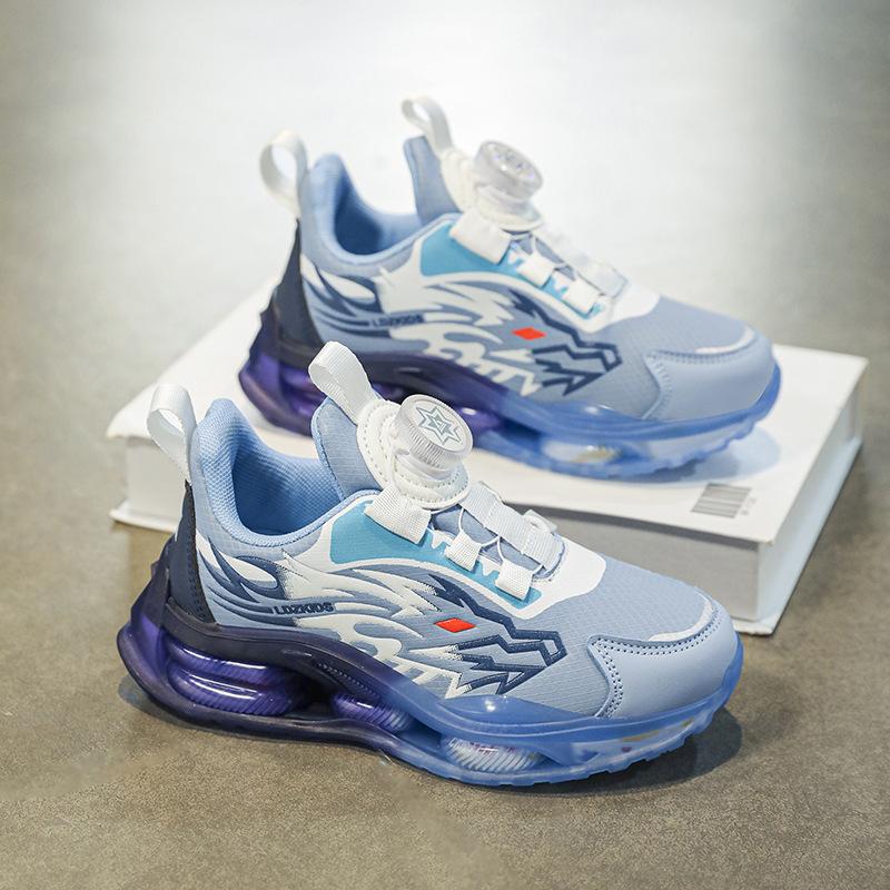 Nezha Aobing boys running shoes 2025 autumn new leather waterproof girls basketball shoes fashion sports shoes