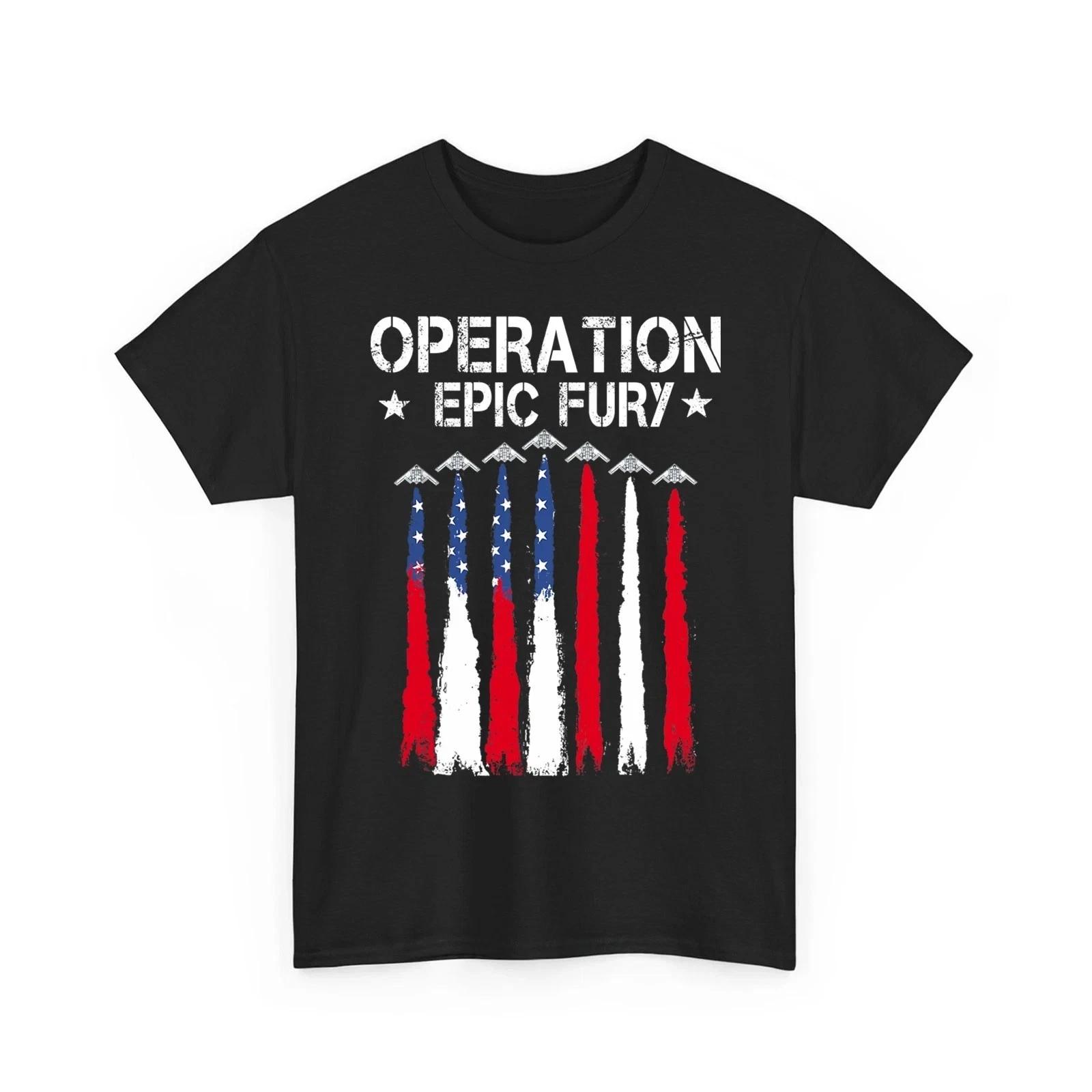 Operation Epic Fury T shirt, American Flag Patriotic Shirt S
