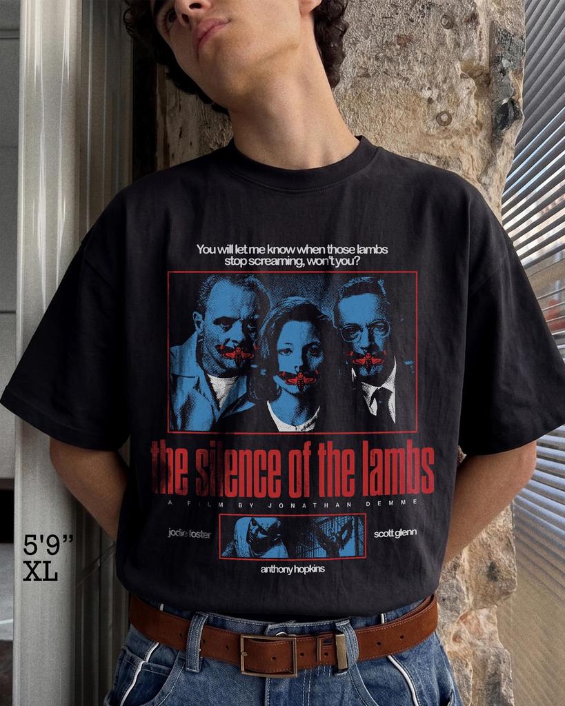 Silence of the Lambs Movie T-Shirt | Oversized Drop Shoulder Streetwear Tee