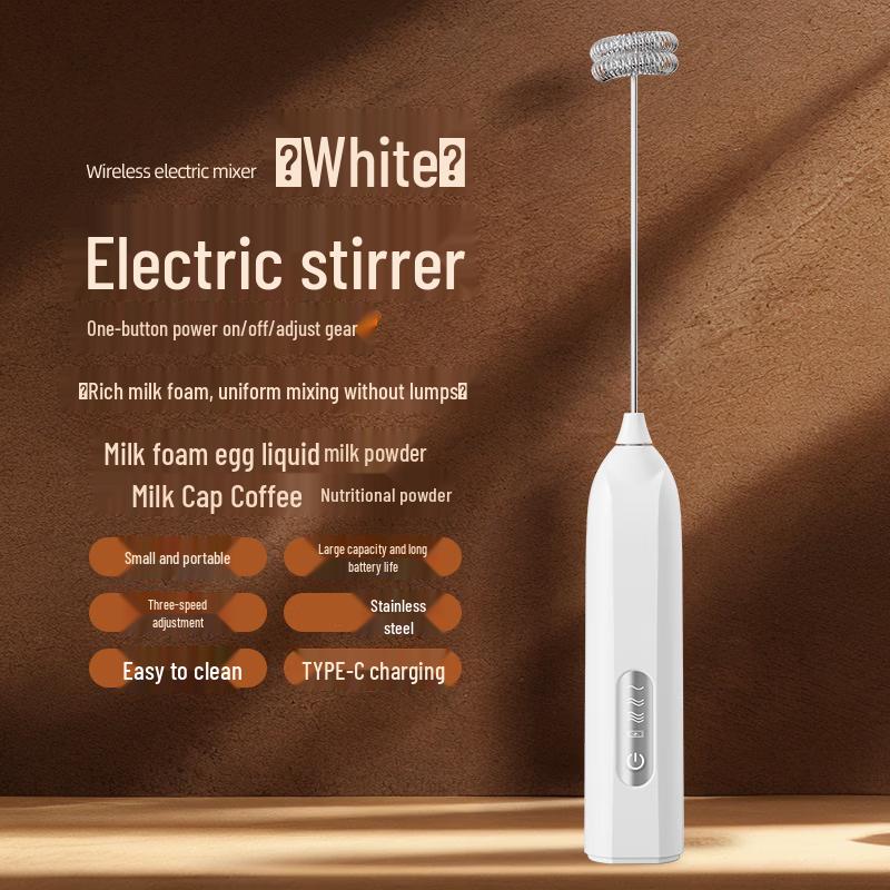 ZISIZ Electric Handheld Milk Frother & Mixer