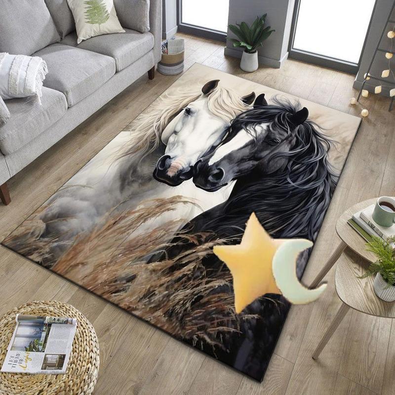 Blue Horse Dreams Office Rug Chair Mat, Entryway Carpet, Suitable for Front Door, Bedroom, Living Room, Desk, Holiday Gift