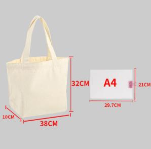 Reusable Foldable Shoulder Handbag Eco-Friendly Women Ladies Large Cotton Fabric Canvas Tote Bag For Market Shopping Bags Blank
