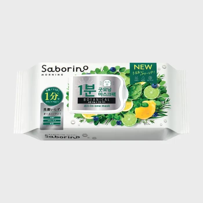 Saborino Morning Facial Sheet Mask Botanical 30 Pieces