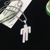 Creative Tilted Head Necklace Fashionable Hip-hop Street Style Unique Fashion High Street Pendant Accessories