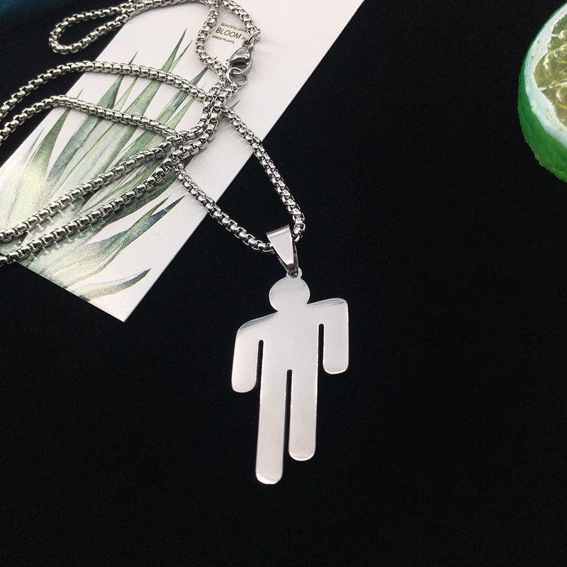 Creative Tilted Head Necklace Fashionable Hip-hop Street Style Unique Fashion High Street Pendant Accessories
