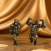 Heavy Brass Fitness Gorilla Small Sculpture Porch Decoration For Living Room Animal Orangutan Figurines Desktop Ornaments Crafts