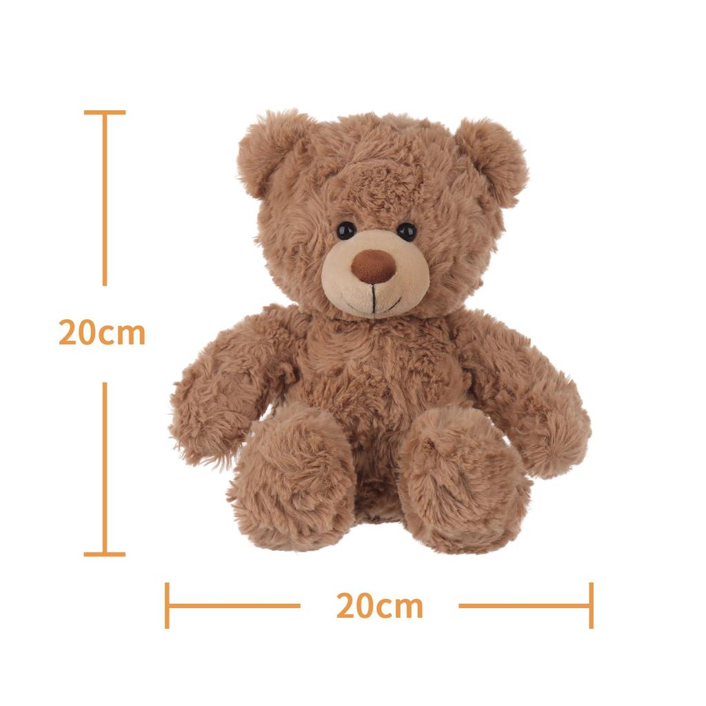 Apricot Lamb Brown Flower Bear Plush Toy for Soft and Fluffy Brown Flower Bear for Girls and 20cm Kids, Cute, Boys,