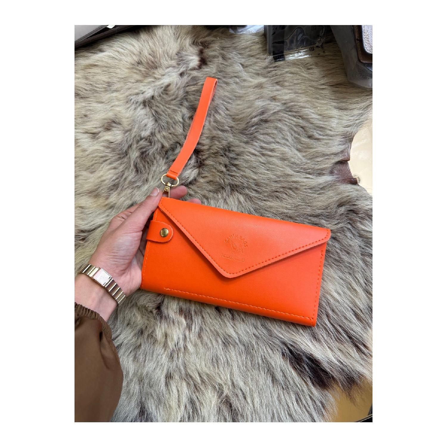 

Orange Envelope Model Multi-compartment Zipper Wallet M помаранчевий