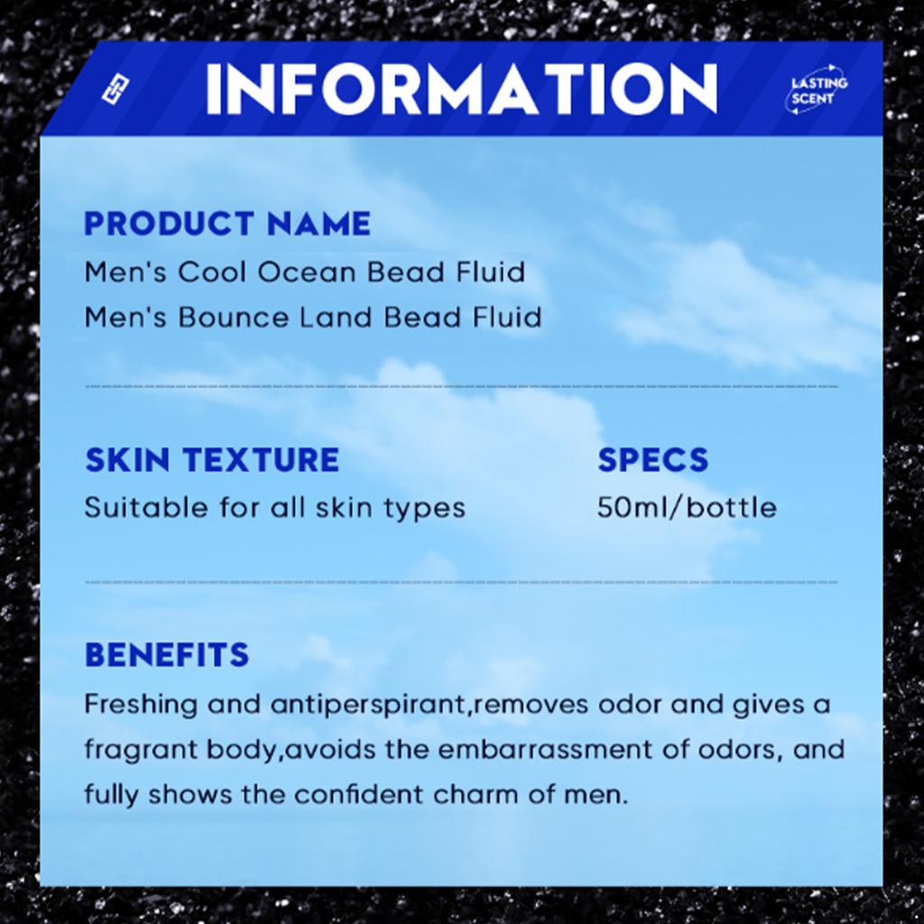 Long-Lasting Men's Antiperspirant Deodorant Roll-On, Fragrance Infused & Alcohol Free, Portable Sweat Control for All-Day Freshness