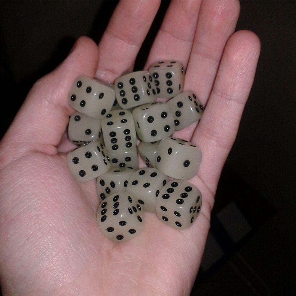 5Pcs Hot Sale Round Corner Bright Light Luminous Game Dices Noctilucent Dice Cubes Drinking Tool