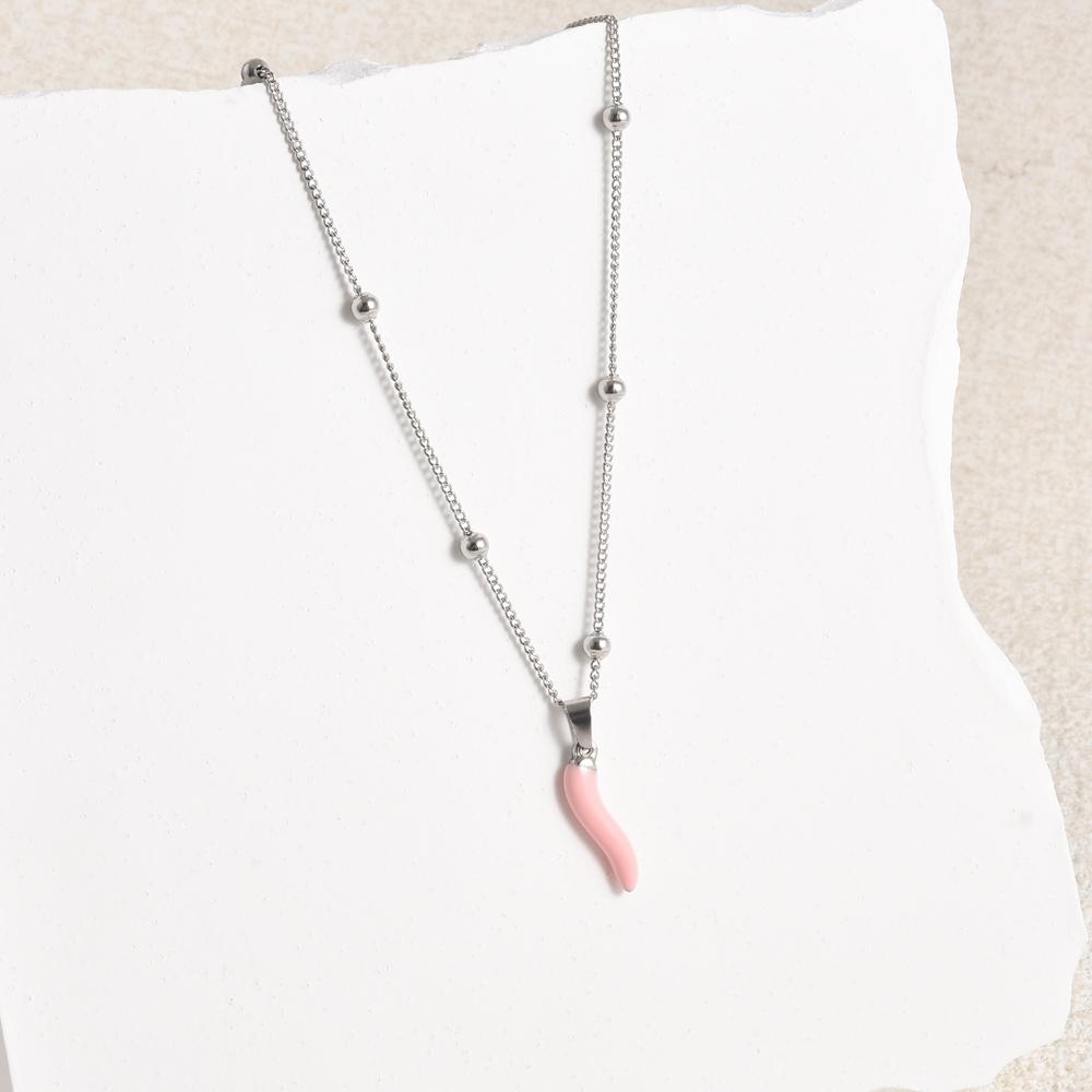 1Pc Stainless Steel Vintage Lucky Horn Cornicello Pepper Pendant Necklaces Gothic Italian Chilli Aesthetic Collares Jewelry