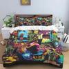 American cartoon illustration Print Polyester Bedding Sets Children or Adults for Beds Quilt Cover Pillowcase Anime bedding set