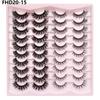 20 Pairs Faux Mink Lashes 3D Fluffy Natural Lashes Makeup False Eyelashes  Russian Strip Lashes Eyelash Extension