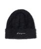 YESEYESEE Hairy Knit Beanie Black