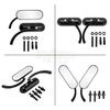1pair Universal 8 10mm Mini Oval Side Mirror Motorcycle Bright Black Rearview Mirrors For Harley Honda Yamaha Suzuki