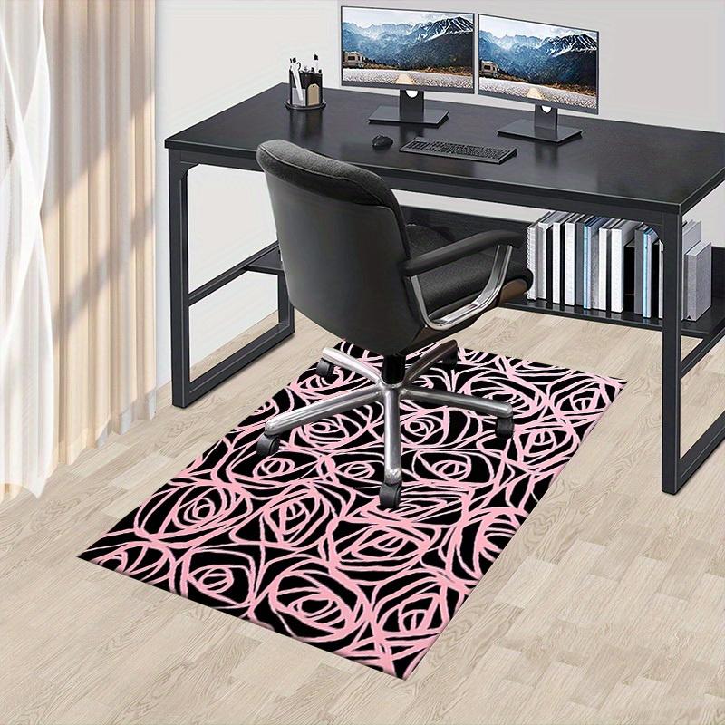 1 шт. Коврик с цветочным узором для домашнего декора, Нескользящий офисный ковер, Подкладка под кресло, Коврик для улицы, Подарки на Рождество и Хэллоуин - 0731056 60cm by 90cm