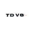 3D Stereoscopic TDV8 Chrome Black ABS Letters Emblem Car Rear Trunk Decoration Badge Sticker For SUV Car Accessories