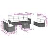 VidaXL Salon de Jardin avec Coussins 9 pcs, Canapés de Terrasse, Ensemble de Meubles de Patio, Mobilier d'Extérieur, Gris 3258301