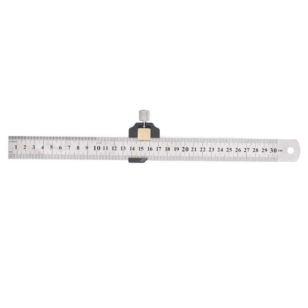 Silver Steel Ruler 30cm Aluminum Alloy Ruler Durable Precision Measuring Tool  Home Improvement