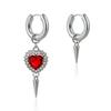 1 Pair Earrings Sweet Cool Fashion Asymmetrical Festival Gifts Flower Daily Wear For Women Personality Ear Buckles Heart-shaped  Jewelry