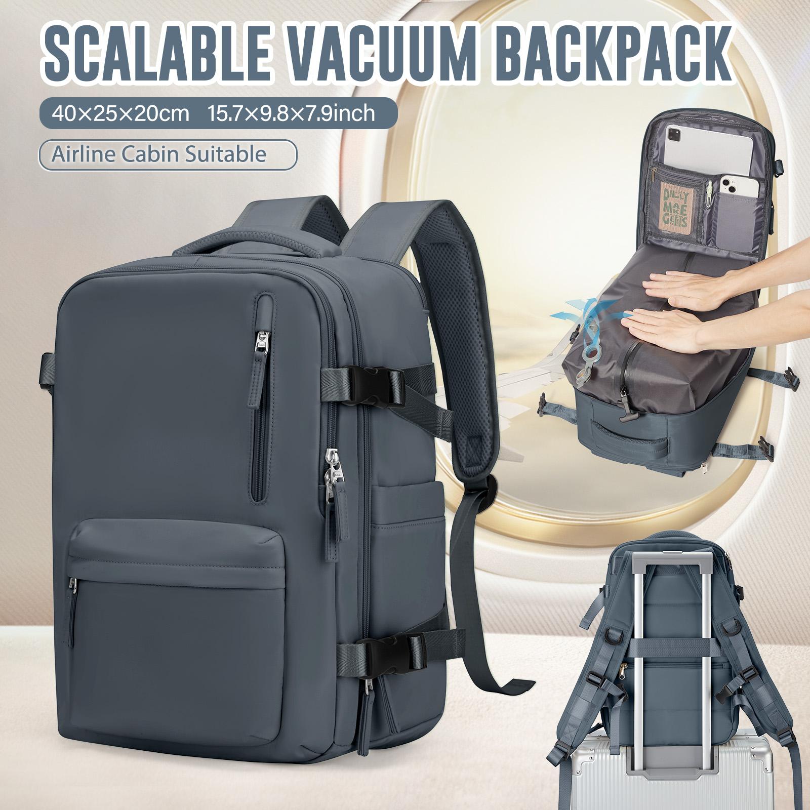 

Идеальный рюкзак для коротких поездок, рюкзак с воздушной вакуумной компрессией без насоса, дорожный рюкзак для ручной клади Ryanair 40x20x25, рюкзак для повседневного использования