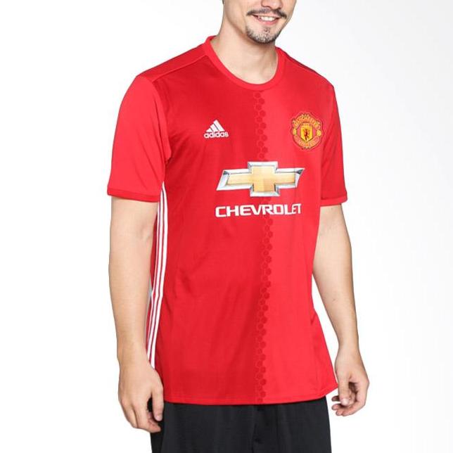 Adidas Pull à col rond imprimé Chemise de football vintage Homme Hauts Rouge AI6720