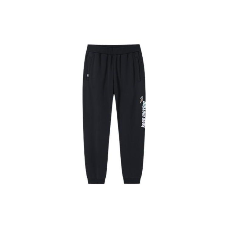 

Anta Lifestyle Series Letter Mid-Rise Tapered Nine-Point Knitted Sports Pants Women Pants Basic-Black 162138329-1 S