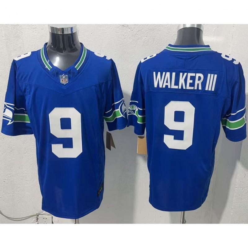 NFL Seattle Seahawks Vintage Style Football Jersey Short Sleeve Embroidered Team Apparel Men